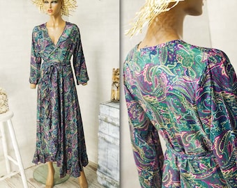 Long Boho Wrap Dress for a Bachelorette party or Wedding•Boho Dress•Maxi dress