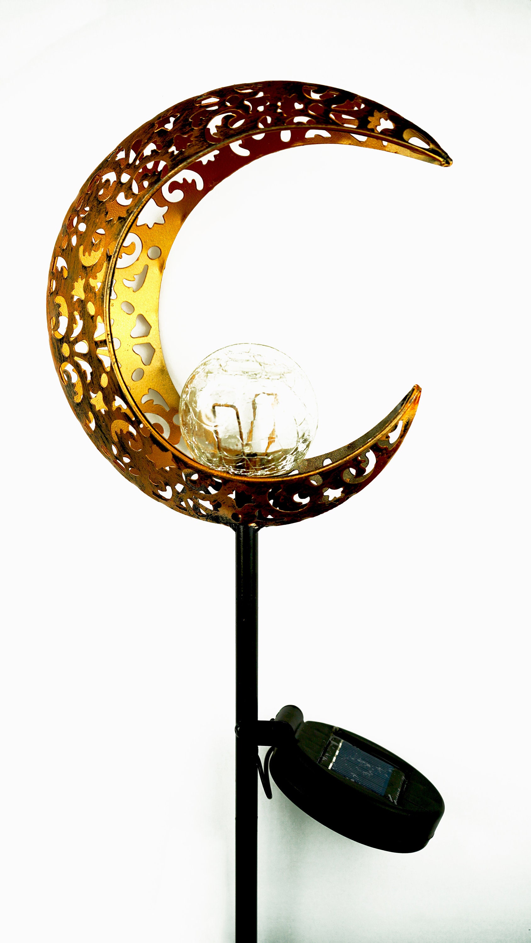 Outdoor Garden Solar LightsSun Moon Stake Decor Set Etsy