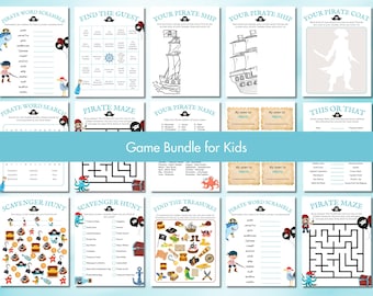 Pirate Party Games: Printable Kids Activities Bundle (Instant Download)