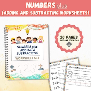 Addition & Subtraction Worksheets: Math Tracing Activities (PDF Download, 20 Pages)