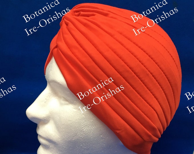 Turbante de mujer quilla rojo de rogación yoruba santeria orula