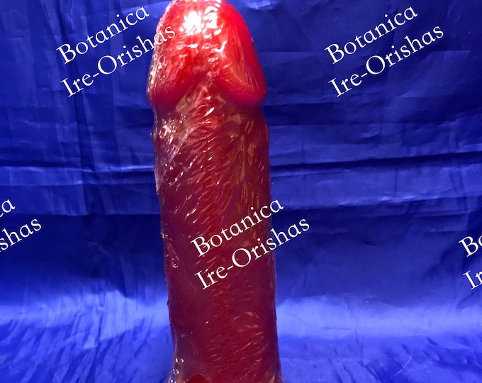 Vela Con Figura De Pene  Red penis Candle religion yoruba ifa santeria