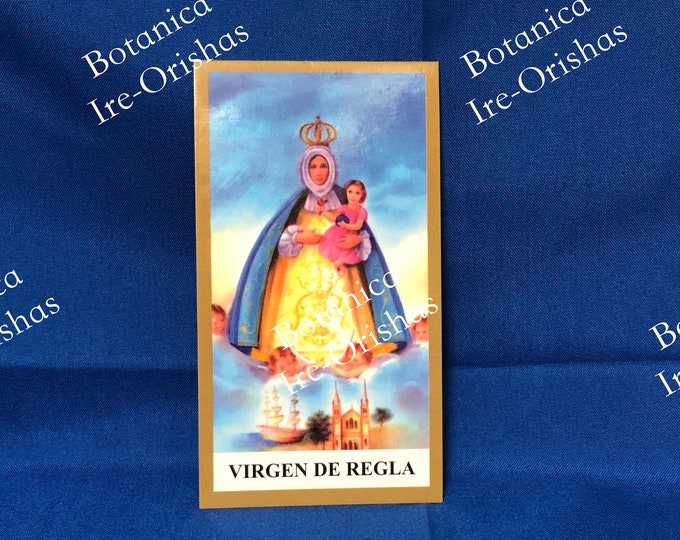 Estampita , Estampilla ,Stamp Oración a Virgen de Regla