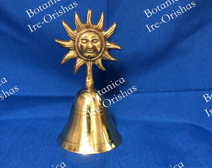 Campana bell de Oshun con Sol en bronze religion yoruba ifa santeria