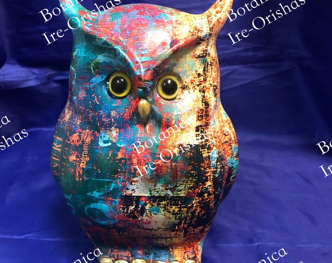 Owl Statue for good luck lechuza para la buena suerte RELIGION YORUBA