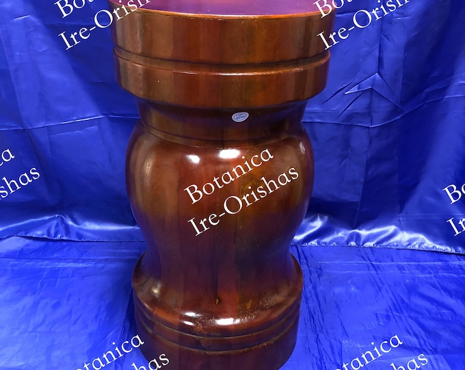 Pilon 16" de Shango Chango Agayu Agallu en madera cherry religion yoruba ifa santeria