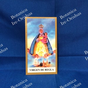 Estampita , Estampilla ,Stamp Oración a Virgen de Regla
