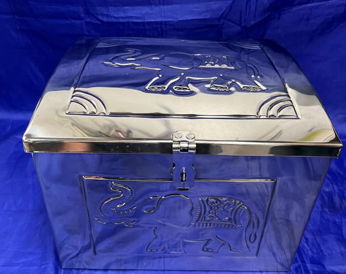 Cofre Chest of oduduwa odudua en stainless steel religion yoruba ifa santeria