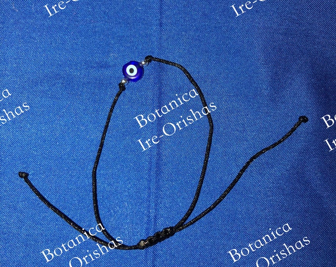Bracelet Brazalete de hilo pulso negro  ojito Santa Lucia SAINT LUCY eye