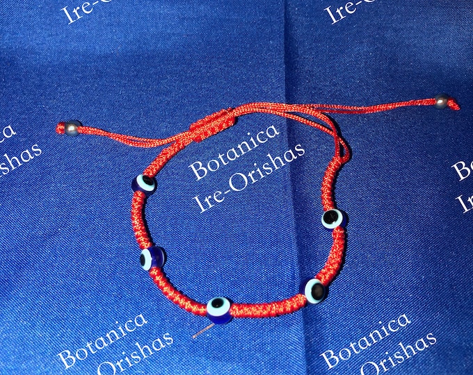 Bracelet Brazalete de hilo pulso Rojo  ojito Santa Lucia SAINT LUCY eye