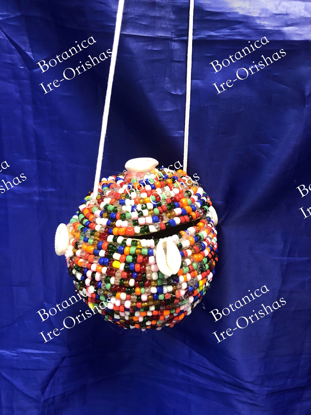 Guiro Guira Forrada En Cuentas Para Ozain Tintillero IFA Santeria Yoruba Etsy