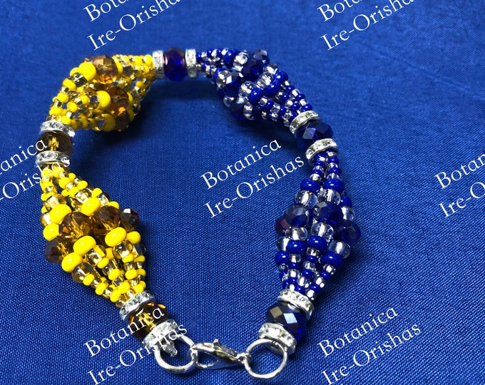 Oshun Ide Ilde de Oshun Ochun y Yemaya en cristal glass fino religion yoruba ifa