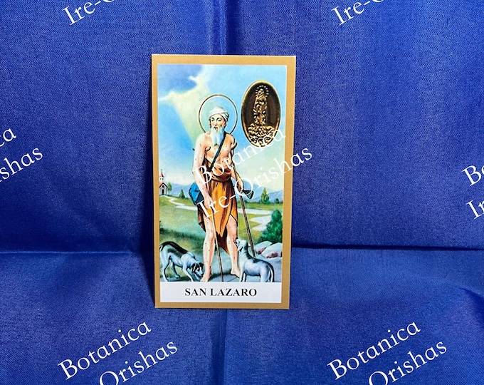 ESTAMPITA ESTAMPA San Lazaro religion yoruba santeria orula