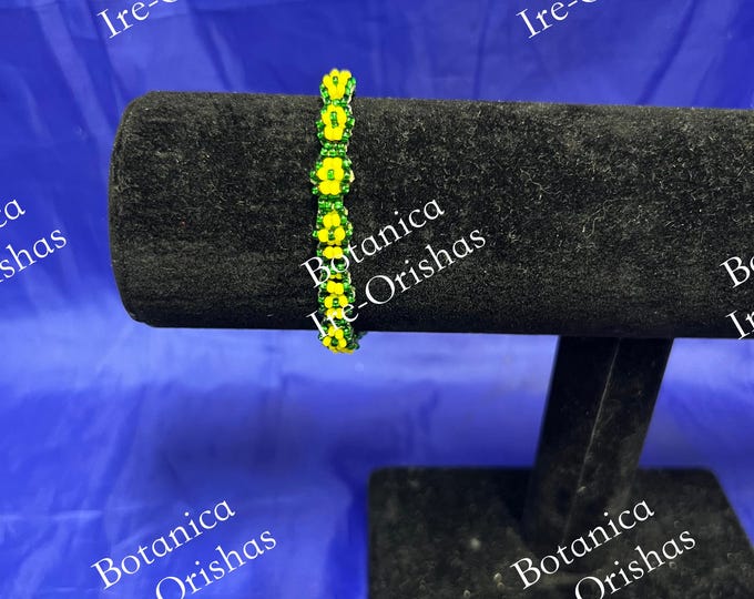 Ilde ide elastizado de Orula con florecitas with little flowers santeria religion yoruba