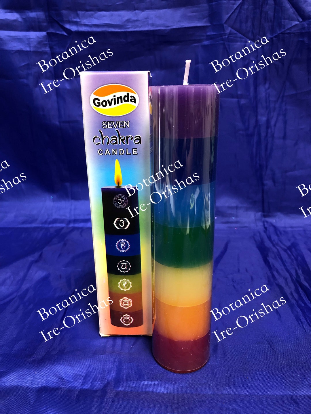 Vela 7 Seven Chakra Candle Religion Yoruba Ifa Santeria Etsy