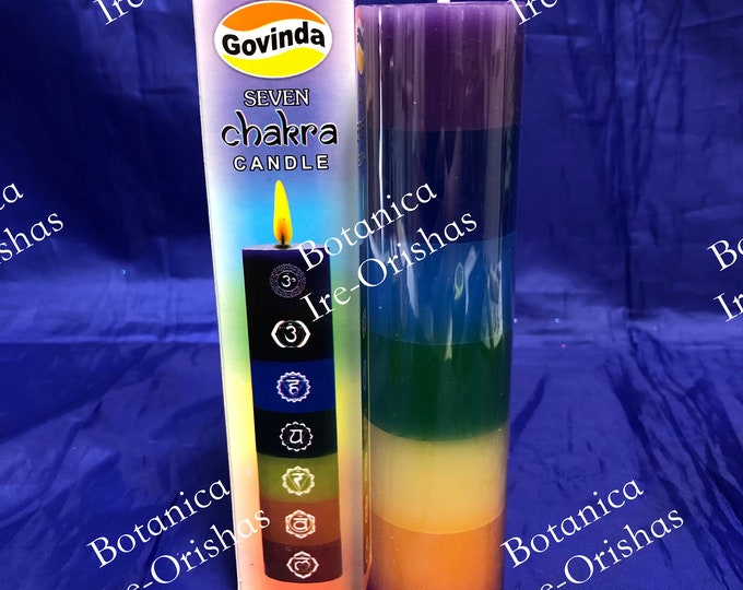 Vela 7 seven chakra Candle religion yoruba ifa santeria