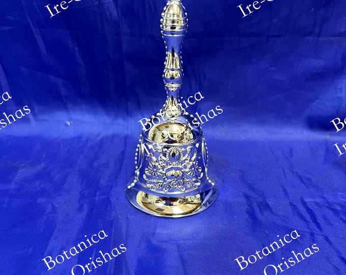 Campana Plateada en metal IFA YORUBA RELIGION