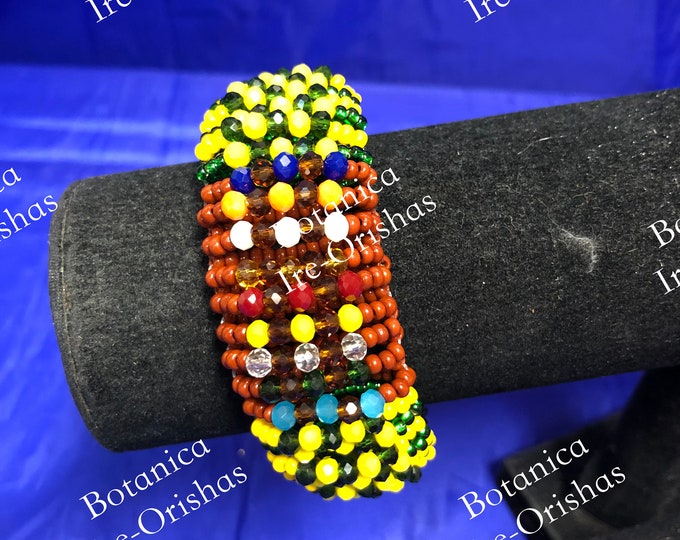 Ide Ilde de Orula con Argayu Agayu en cristal glass fino religion yoruba ifa