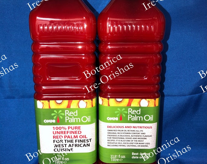 TWO dos Manteca de corojo 1LT EPO red palm Oil ifa santeria religion yoruba