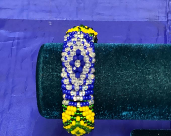 Ide Ilde de Orula con Yemaya Jemaya en cristal glass fino religion yoruba ifa