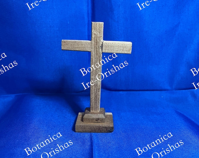 Cruz de Cedro cedar cross  4.5" religion yoruba ifa santeria