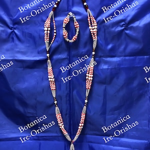 Collar cabecero  e Ide Idde Shango Chango fino cristal yoruba santeria orula