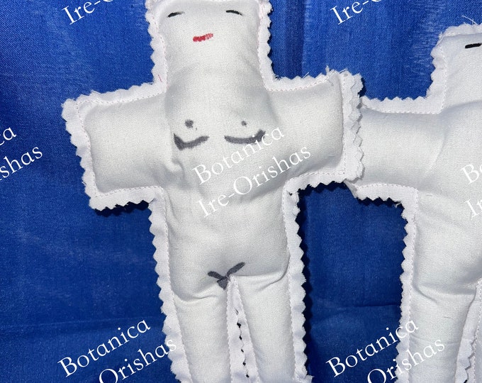 Voodoo Muñeca de trapo blanca cloth doll white religion yoruba ifa santeria