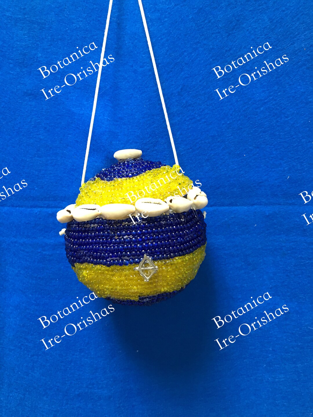 Guiro Guira Forrada En Cuentas Para Oshosi Tintillero IFA Santeria