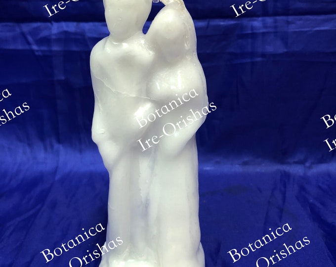 Vela de Parejas blanca, white couples Candle religion yoruba ifa santeria palo