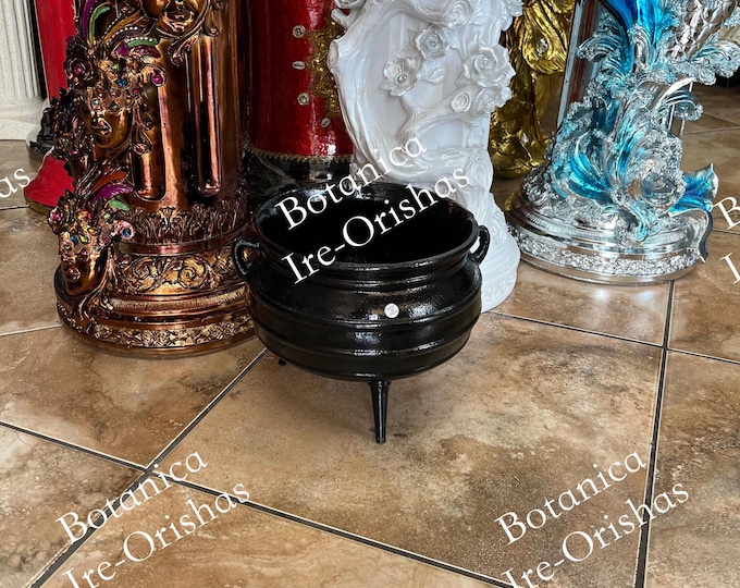 Caldero de hierro Ogun Oggun Sarabanda Zarabanda 9" yoruba santeria orula