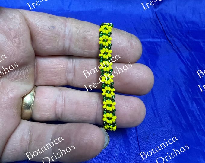 Ilde ide elastizado de Orula con florecitas with little flowers santeria religion yoruba