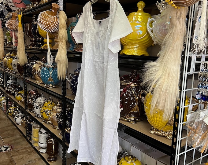 Bata de Casa  Blanca Housecoat Iyabo  religion yoruba ifa