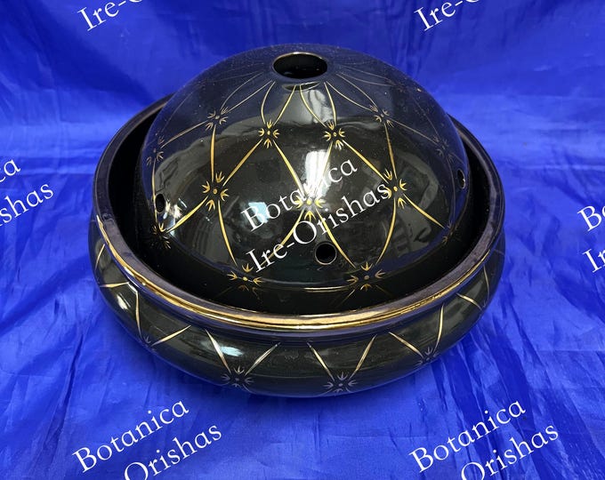 Tureen Sopera porcelana San Lazaro Obaluaye babalu aye ifa santeria religion yoruba