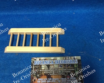 Escalera de madera 8 pasos wooden ladder yoruba santeria orula