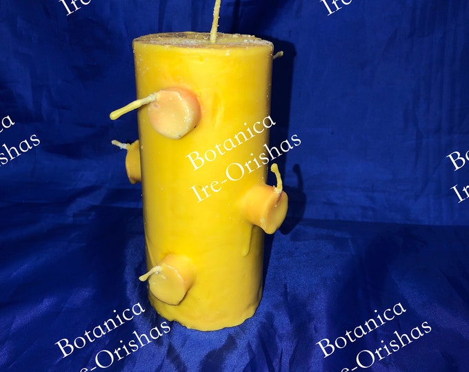 7 Mecha Vela Amarilla / Yellow 7 Wick Candle religion yoruba ifa santeria