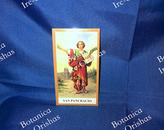 ESTAMPITA ESTAMPA San Pancracio religion yoruba santeria orula