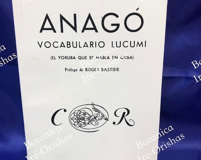 Libro Anago Vocabulario Lucumi Yoruba religion