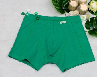 Green Man's Organic Cotton Boxer Briefs, Natural Hemp Underwear, Breathable Anti-Bacterial, Stocking stuffer