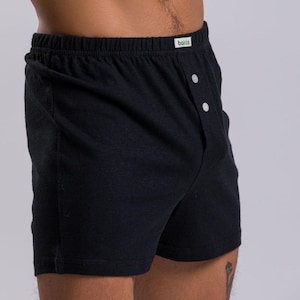 Hemp Underwear, hemp panties Black, men, underpants, boxer shorts, Gift for him, Zero waste, sustainable clothing, Eco, Made in Europe
