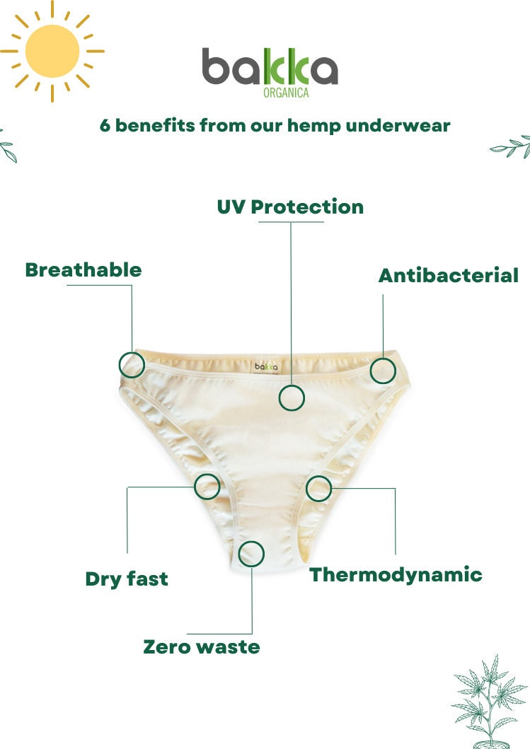 5 Pack Organic Cotton Panties for Woman White Natural Hemp - Etsy