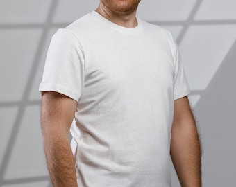 Mens Hemp T-Shirt, Organic Cotton, Breathable Summer Top