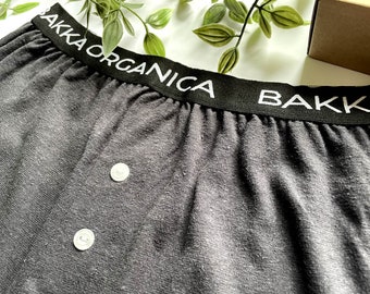 Hanf Unterwäsche, schwarze Boxershorts, Männer, Unterhose, Boxershorts, Geschenk für Ihn, Zero Waste, Unterwäsche, nachhaltige Kleidung, Eco