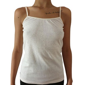 Hanf Tank Top für Frauen, Bio-Baumwolle Spaghetti Strap Top, natürliche Farbe Hanf Lounge Top, nachhaltige Mode