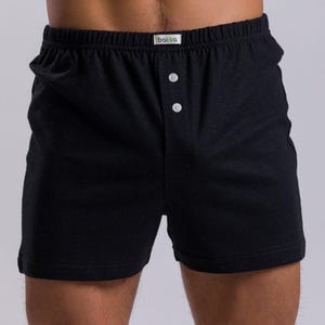Hemp Underwear, Black hemp panties, men, underpants, boxer shorts, Gift for him, Zero waste, undies, sustainable clothing, Eco