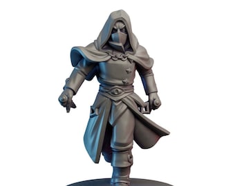 Figura de PNJ Mini de 28 mm y 32 mm de Rogue Evil Assassin para D&D, miniatura de resina para Dungeons and Dragons, Pathfinder, juego de rol de mesa, Vae Victis Cultist