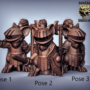 Mousling Musin Knight Creatures 28mm D&D Miniatures 3D Resin Printed Dungeons and Dragons, Pathfinder, Tabletop for Display or Roleplaying