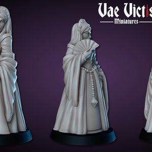 Courtisane PNJ 28 mm ou 32 mm D&D imprimé 3D résine miniature Donjons et dragons Pathfinder mini personnage de jeu de rôle Vae Victis