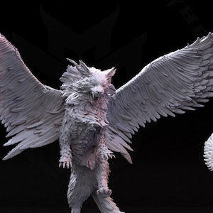 Winged Celestial Cat Sabu Lord 3D Resin 28mm Miniatures Dungeons and Dragons Pathfinder Tabletop Mini Monster Mayhem Creature Display/RPG
