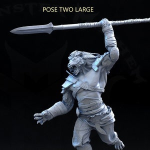 Lion Warrior 28mm 3D Résine Imprimée Donjons et Dragons Miniatures DnD D&D Pathfinder Tabletop Mini Monster Mayhem Character Display ou RPG