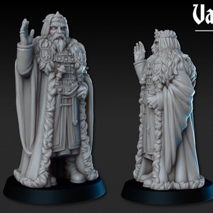 Roi PNJ Royalty 28 mm ou 32 mm D&D Miniature imprimée en résine 3D Donjons et Dragons Pathfinder Mini personnage de jeu de rôle Vae Victis